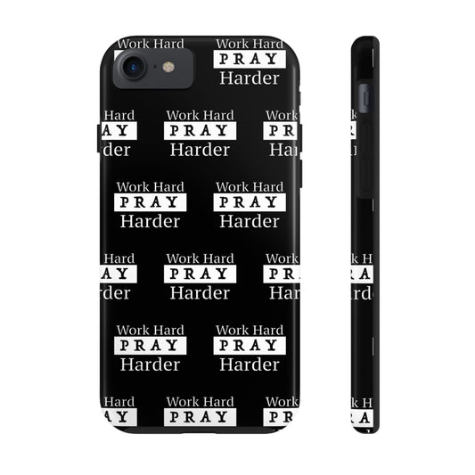 Work Hard iPhone Phone case (black)