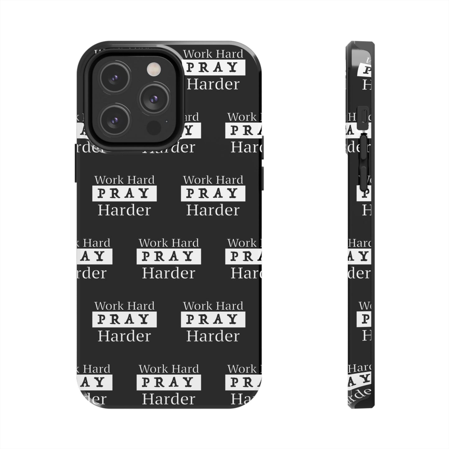 Work Hard iPhone Phone case (black)