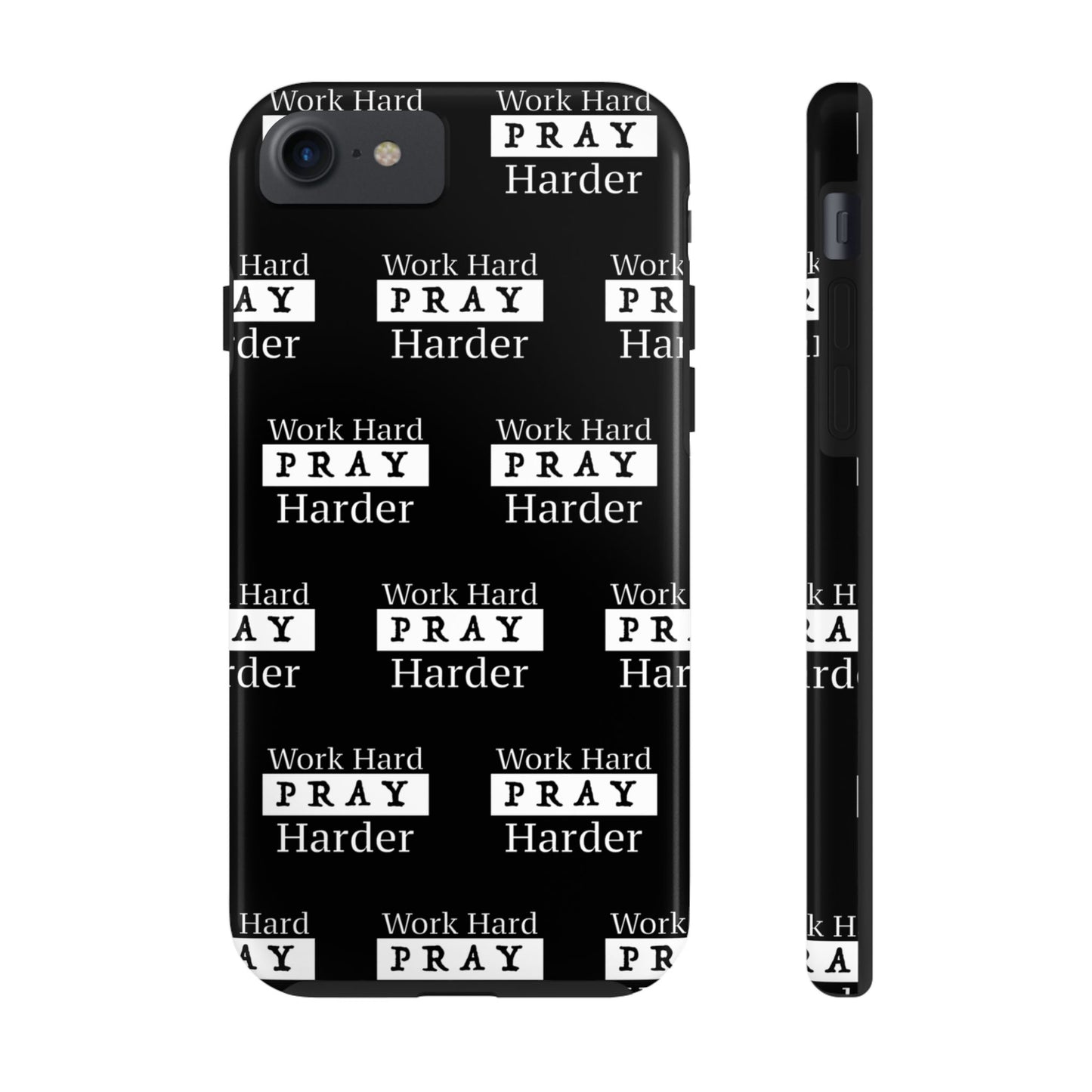 Work Hard iPhone Phone case (black)