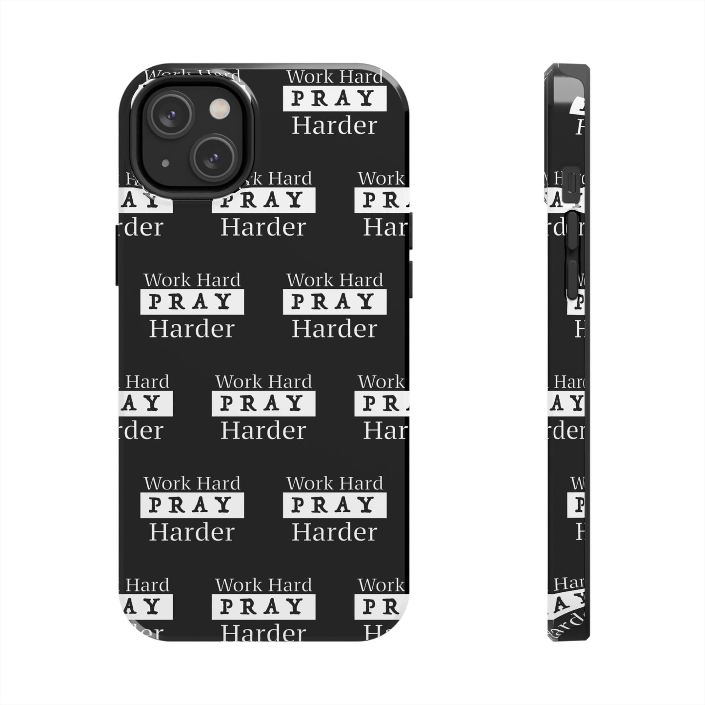Work Hard iPhone Phone case (black)