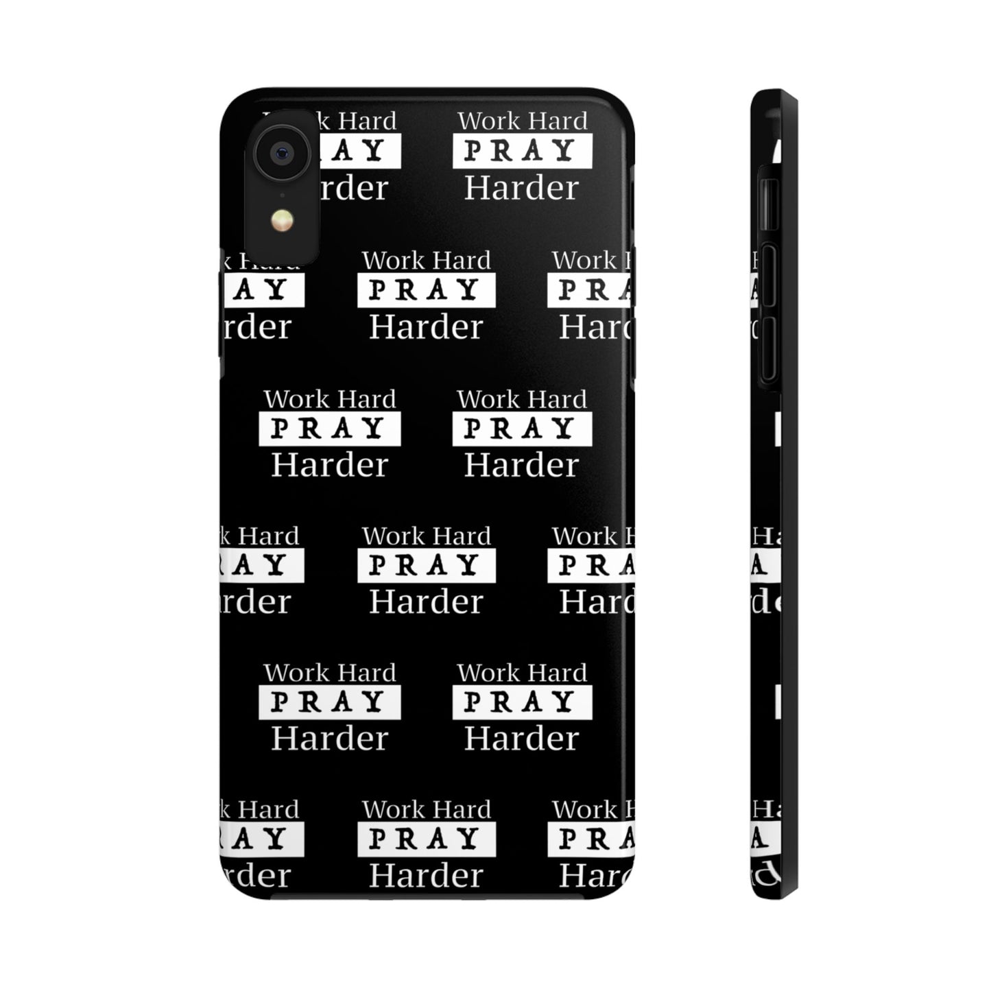 Work Hard iPhone Phone case (black)