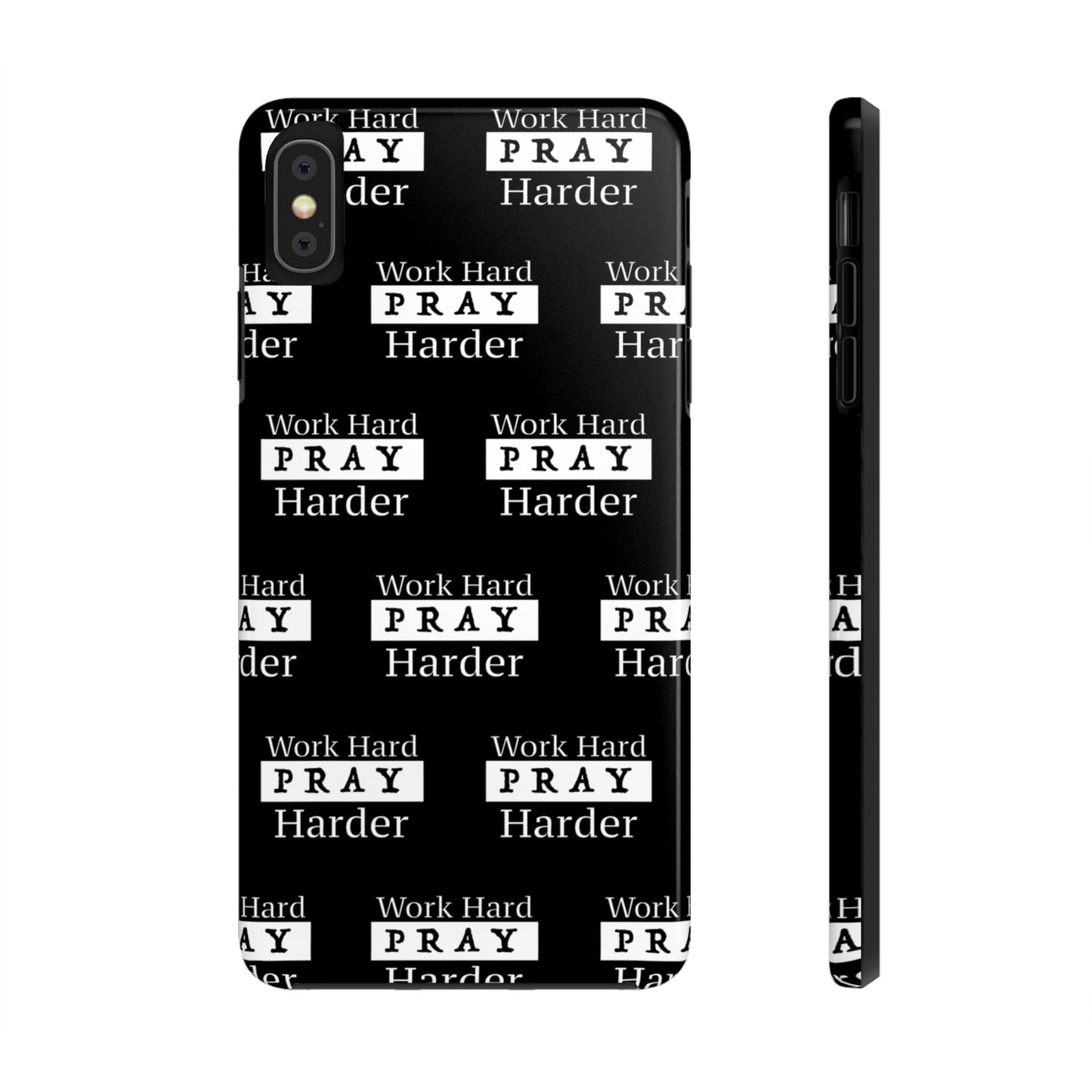 Work Hard iPhone Phone case (black)