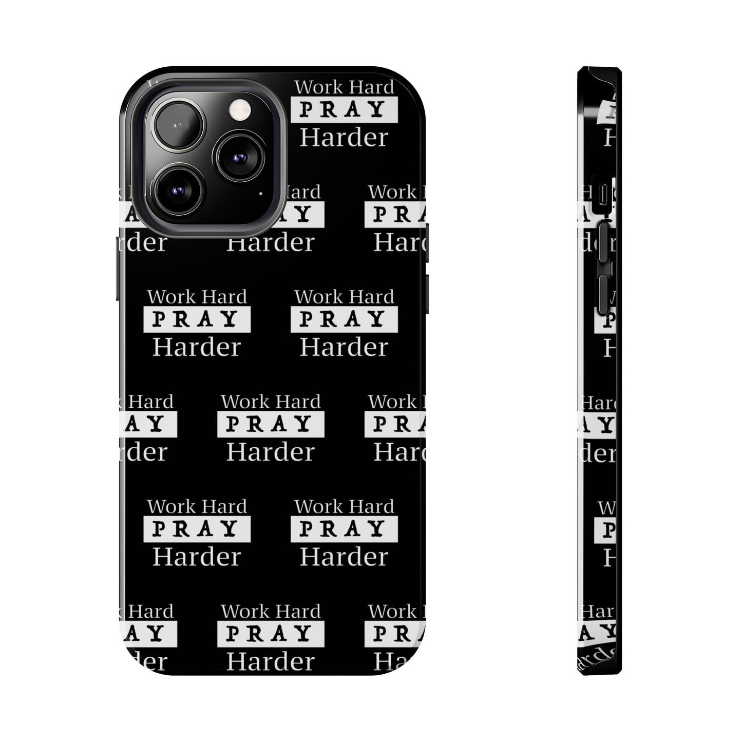 Work Hard iPhone Phone case (black)