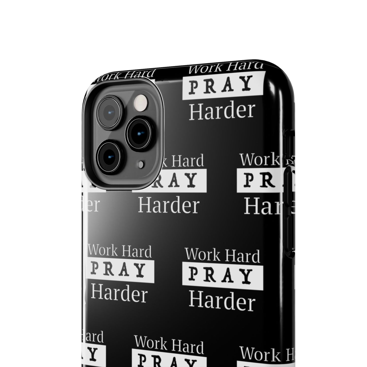 Work Hard iPhone Phone case (black)