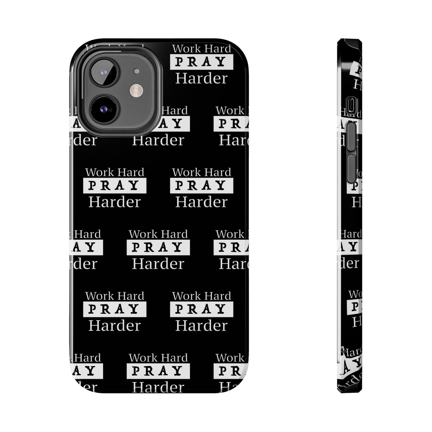 Work Hard iPhone Phone case (black)