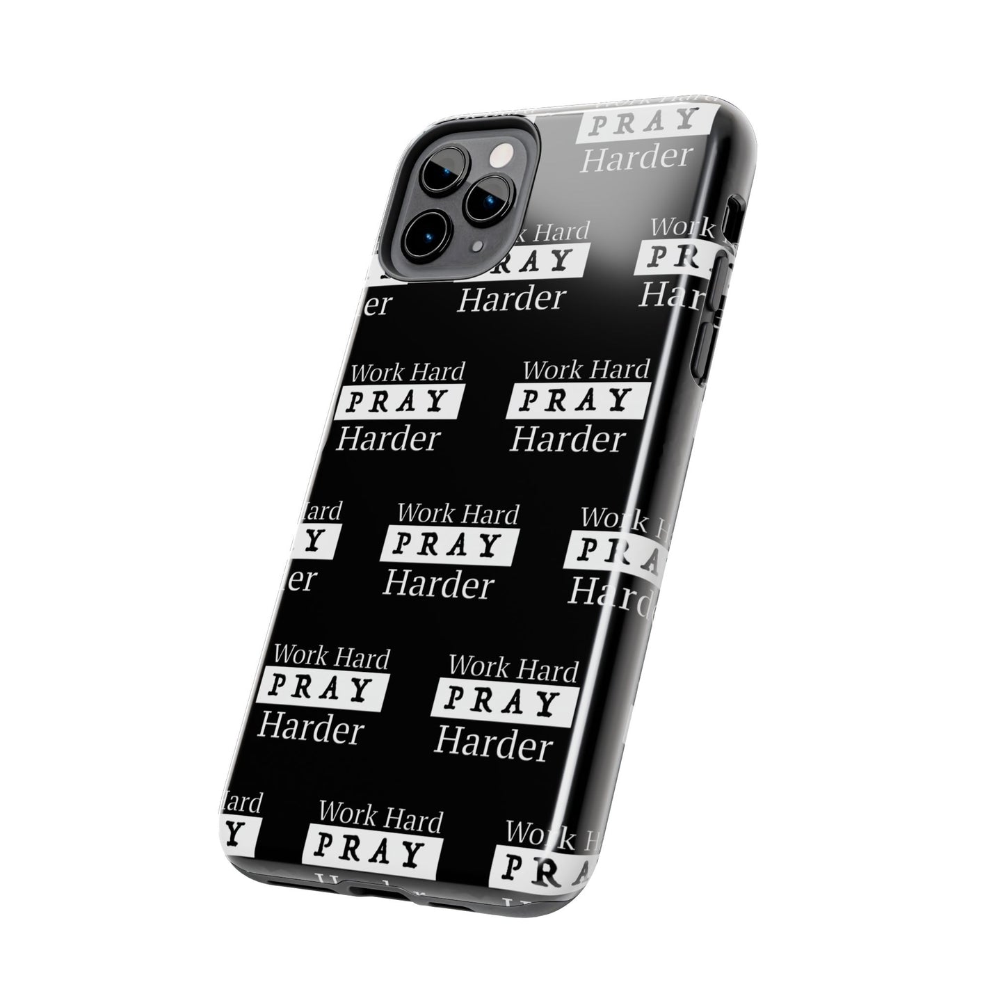 Work Hard iPhone Phone case (black)