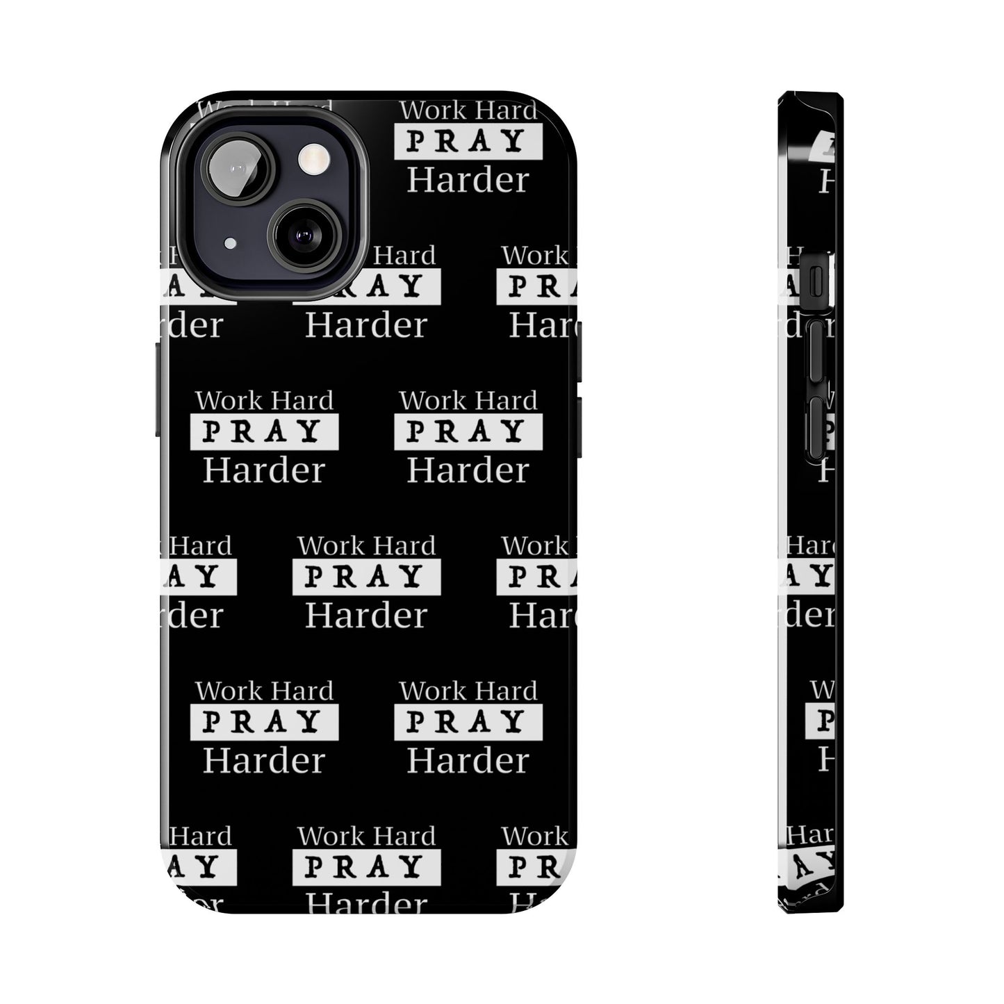 Work Hard iPhone Phone case (black)