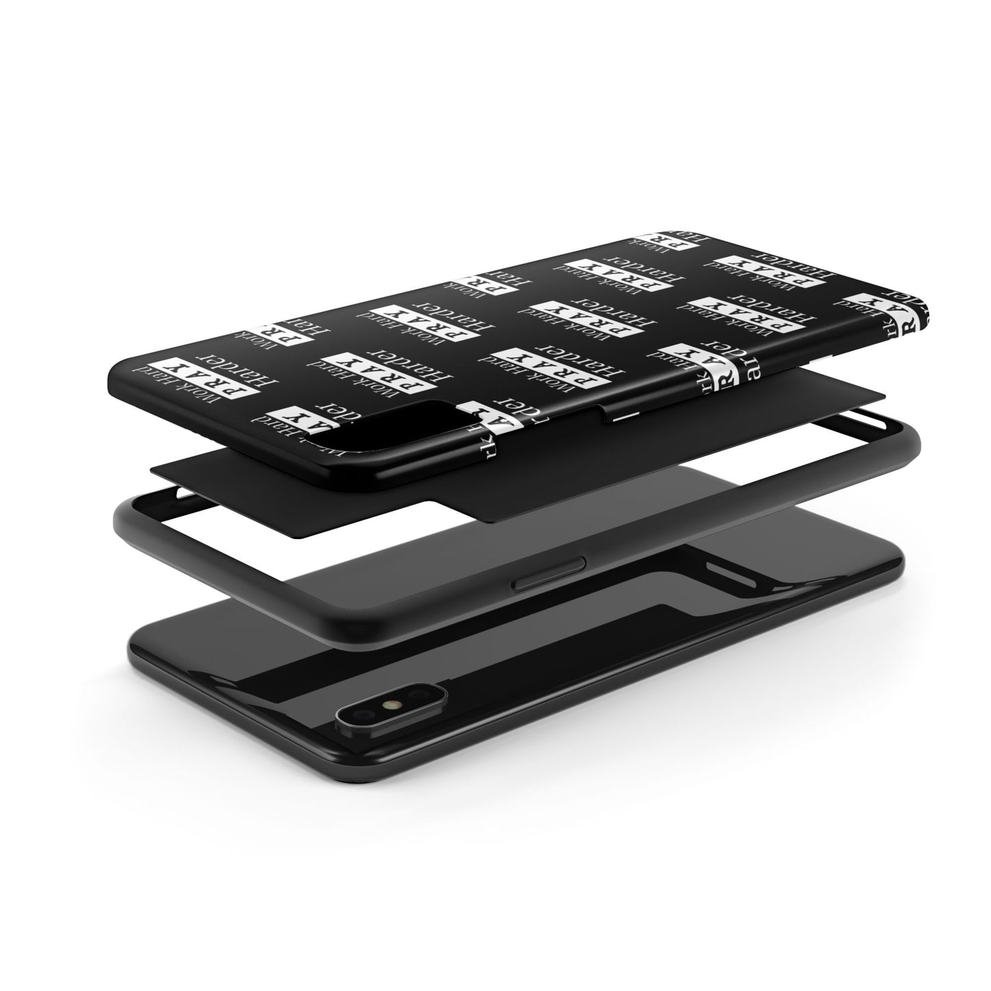 Work Hard iPhone Phone case (black)