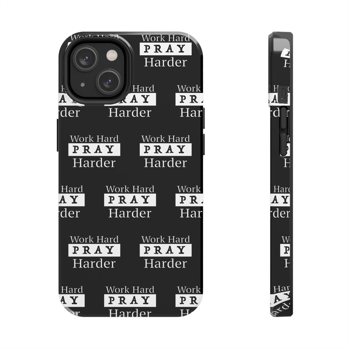 Work Hard iPhone Phone case (black)