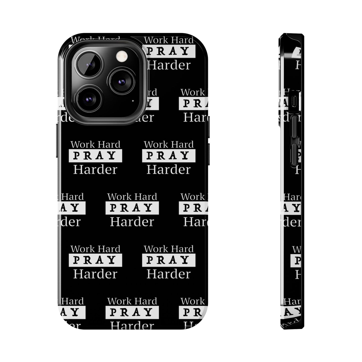 Work Hard iPhone Phone case (black)