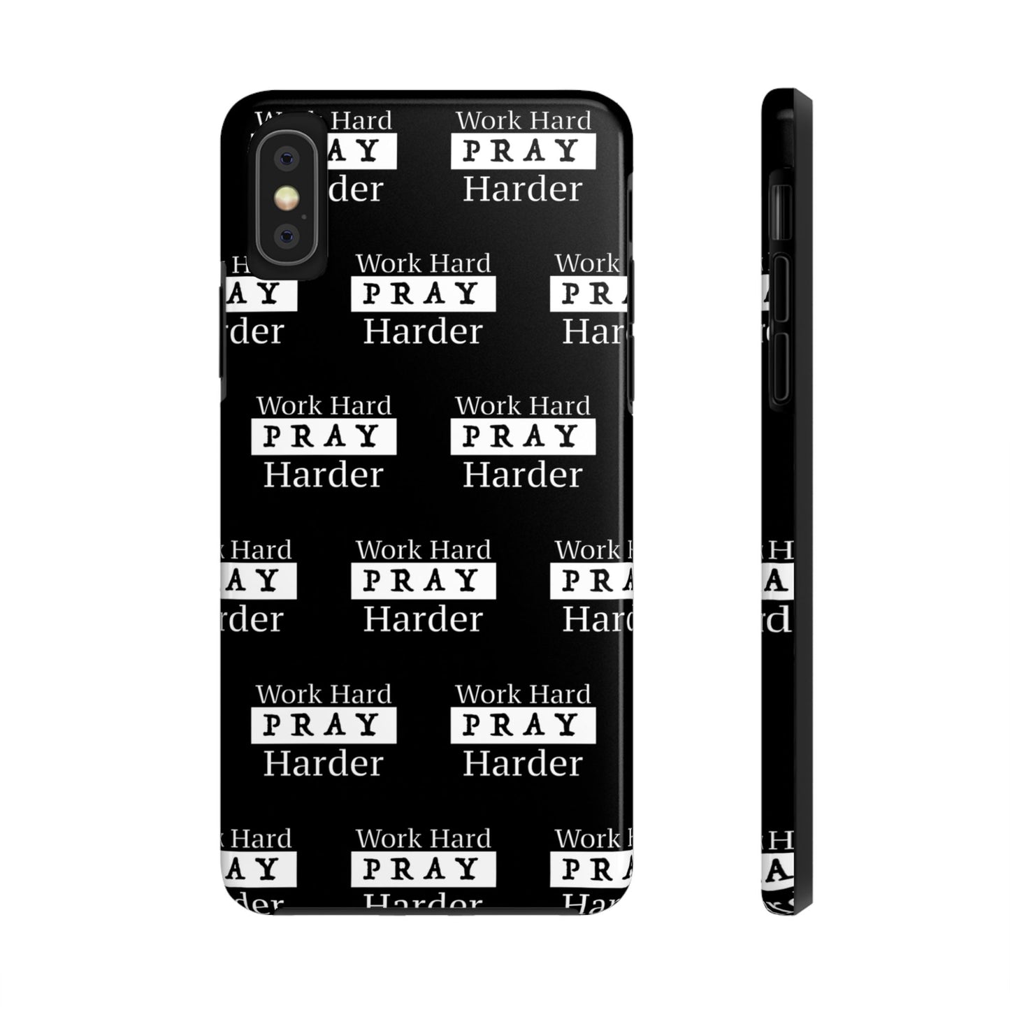 Work Hard iPhone Phone case (black)