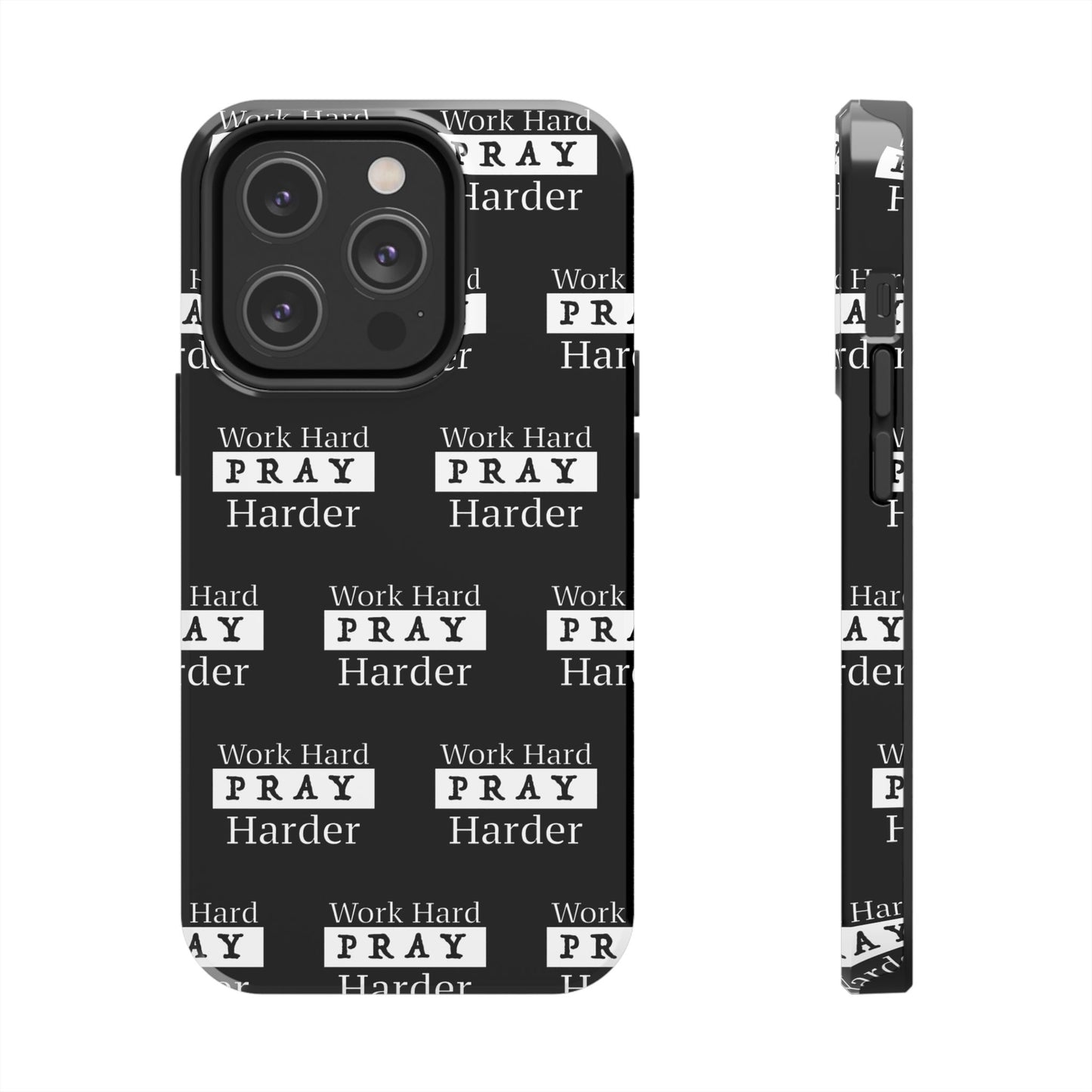 Work Hard iPhone Phone case (black)