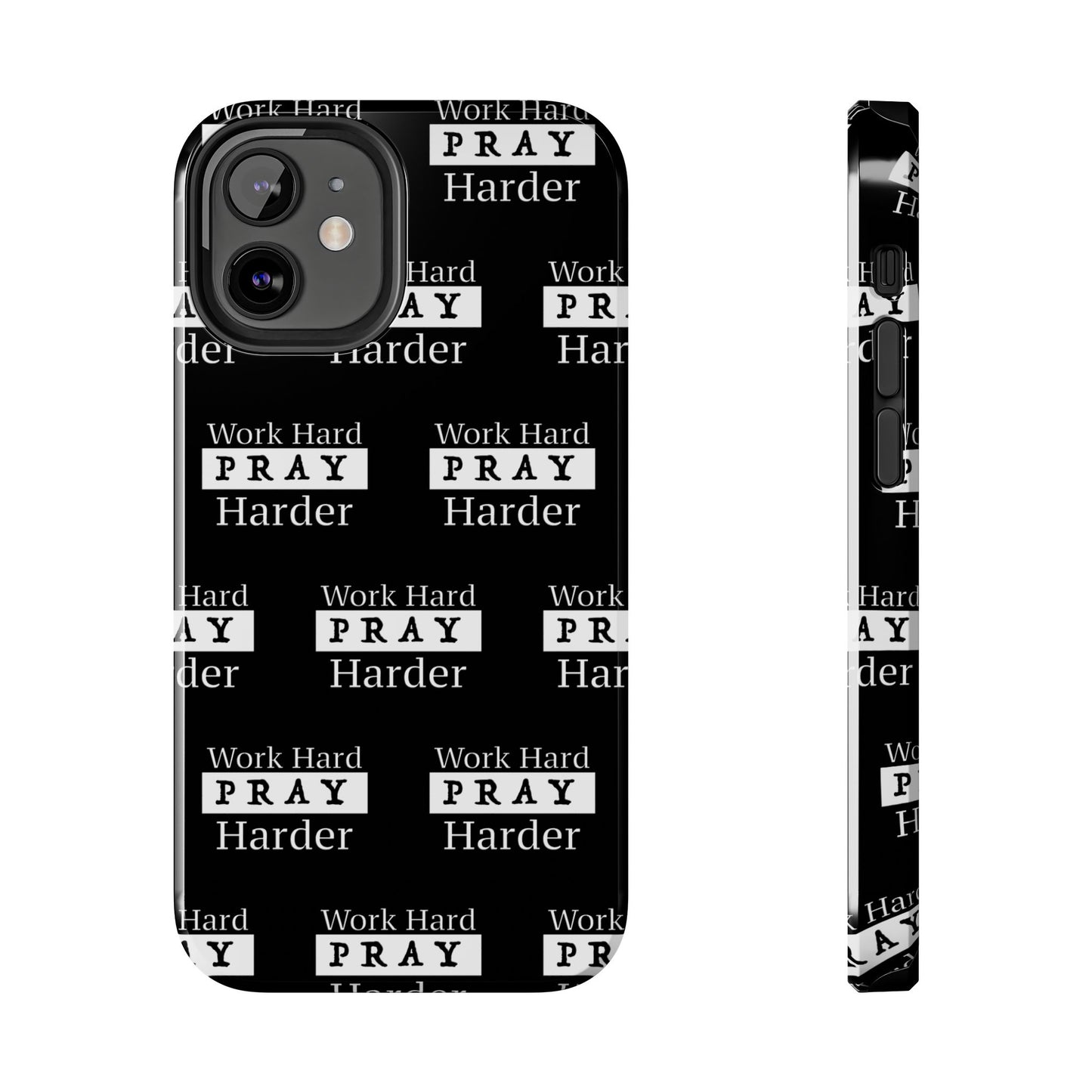 Work Hard iPhone Phone case (black)