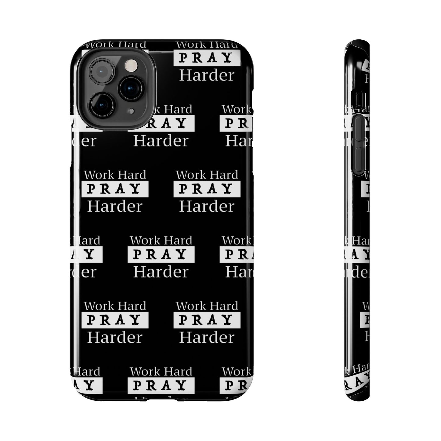 Work Hard iPhone Phone case (black)