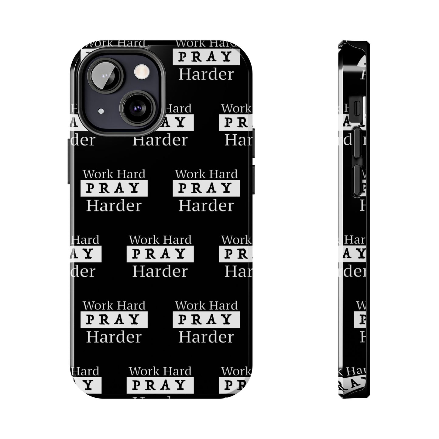 Work Hard iPhone Phone case (black)
