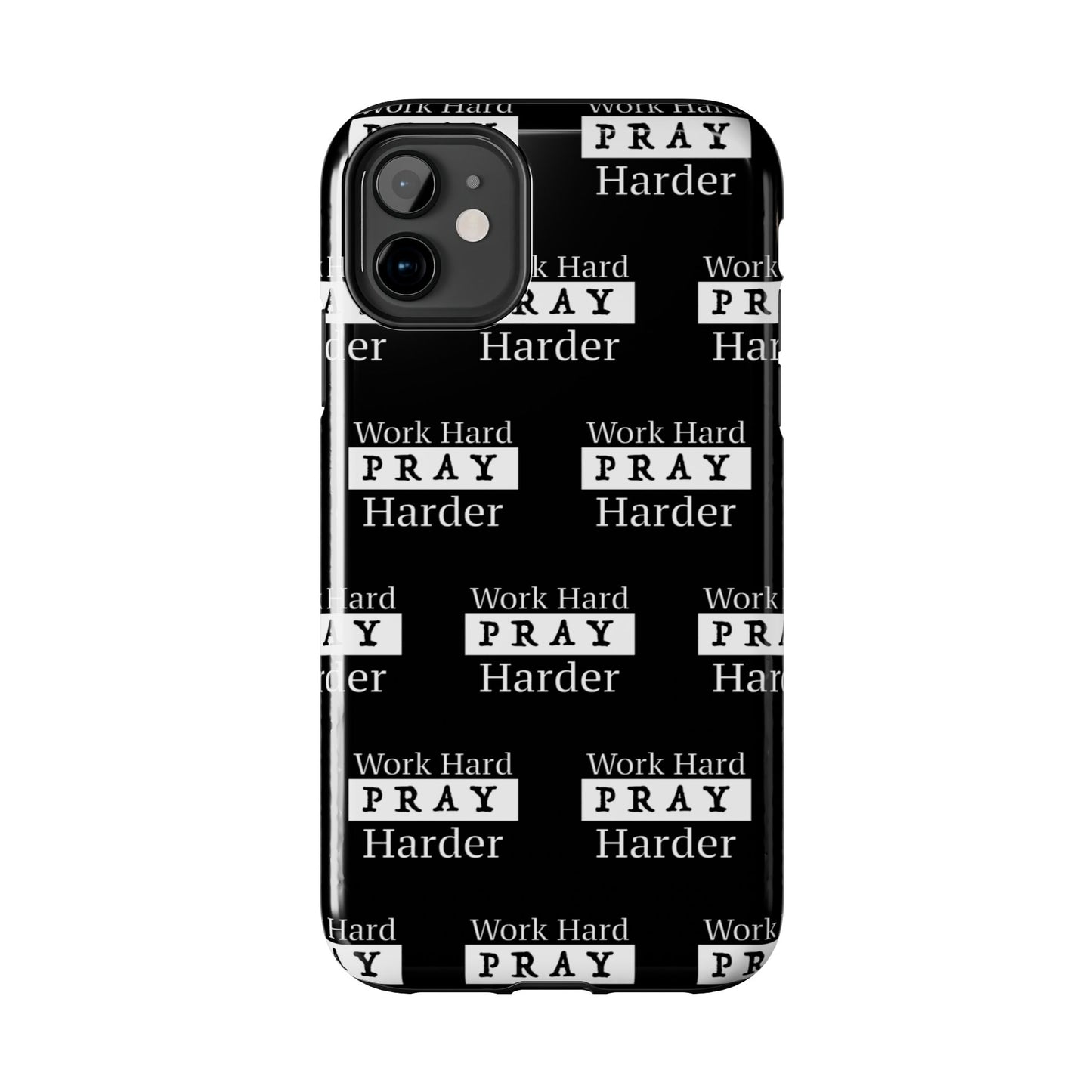 Work Hard iPhone Phone case (black)