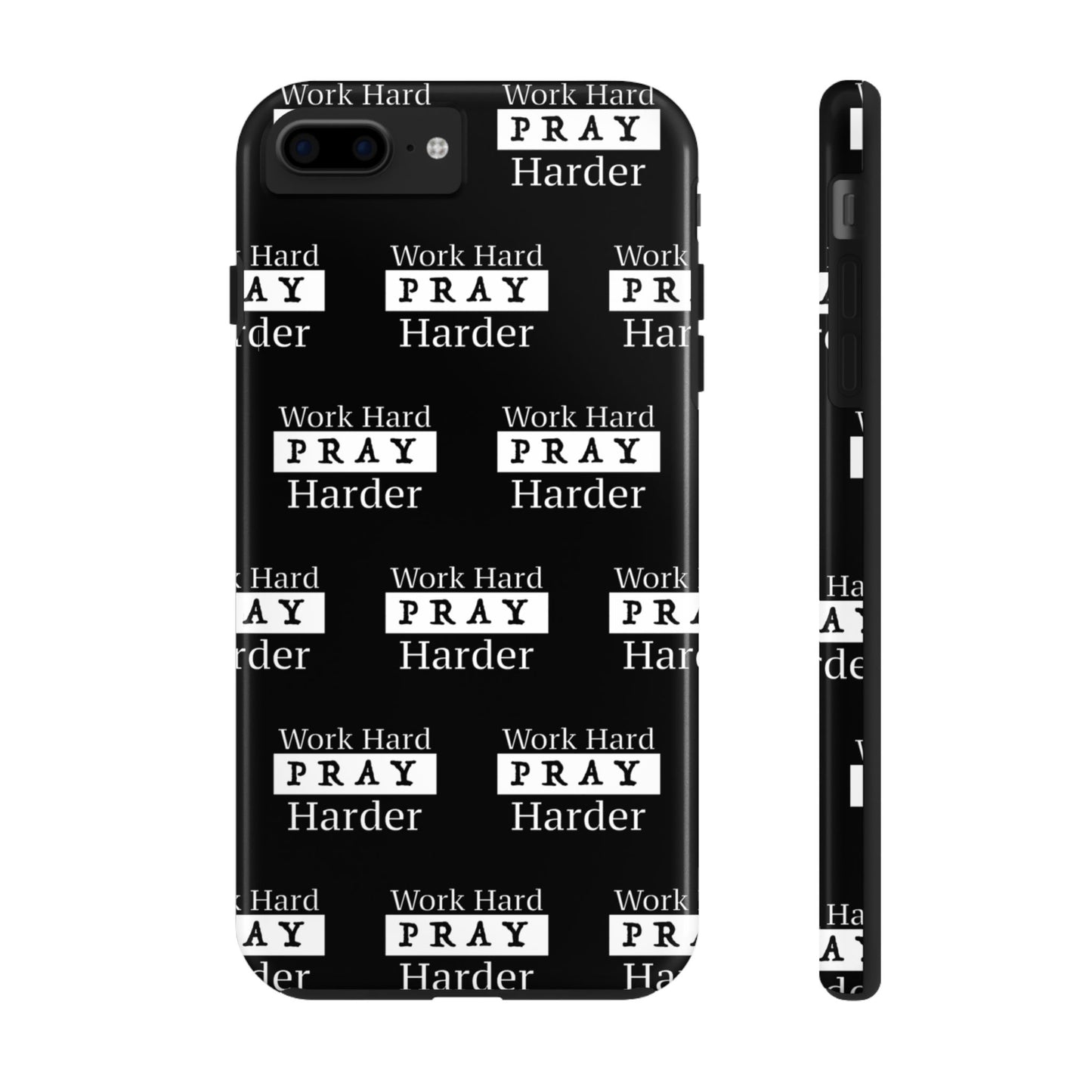 Work Hard iPhone Phone case (black)