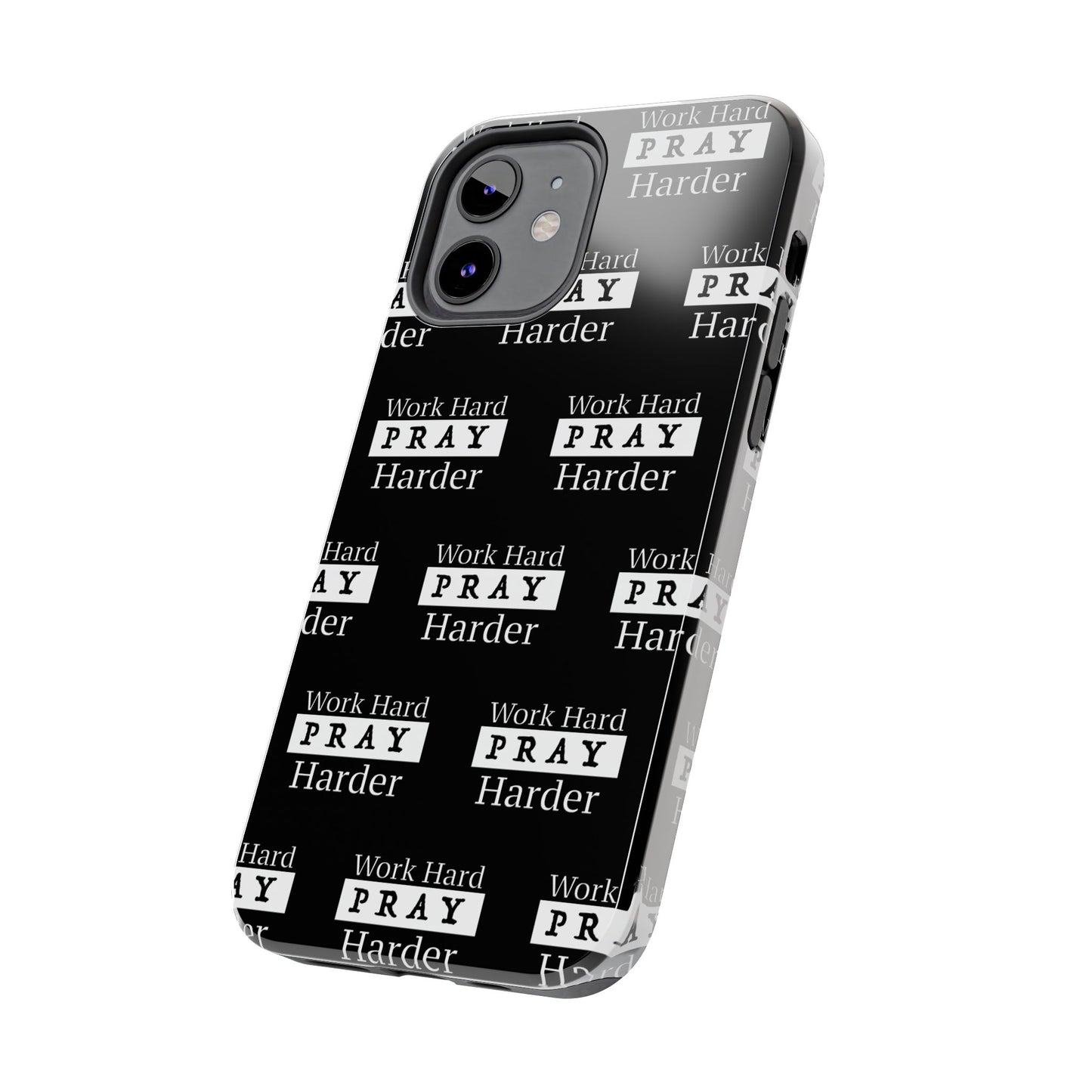 Work Hard iPhone Phone case (black)