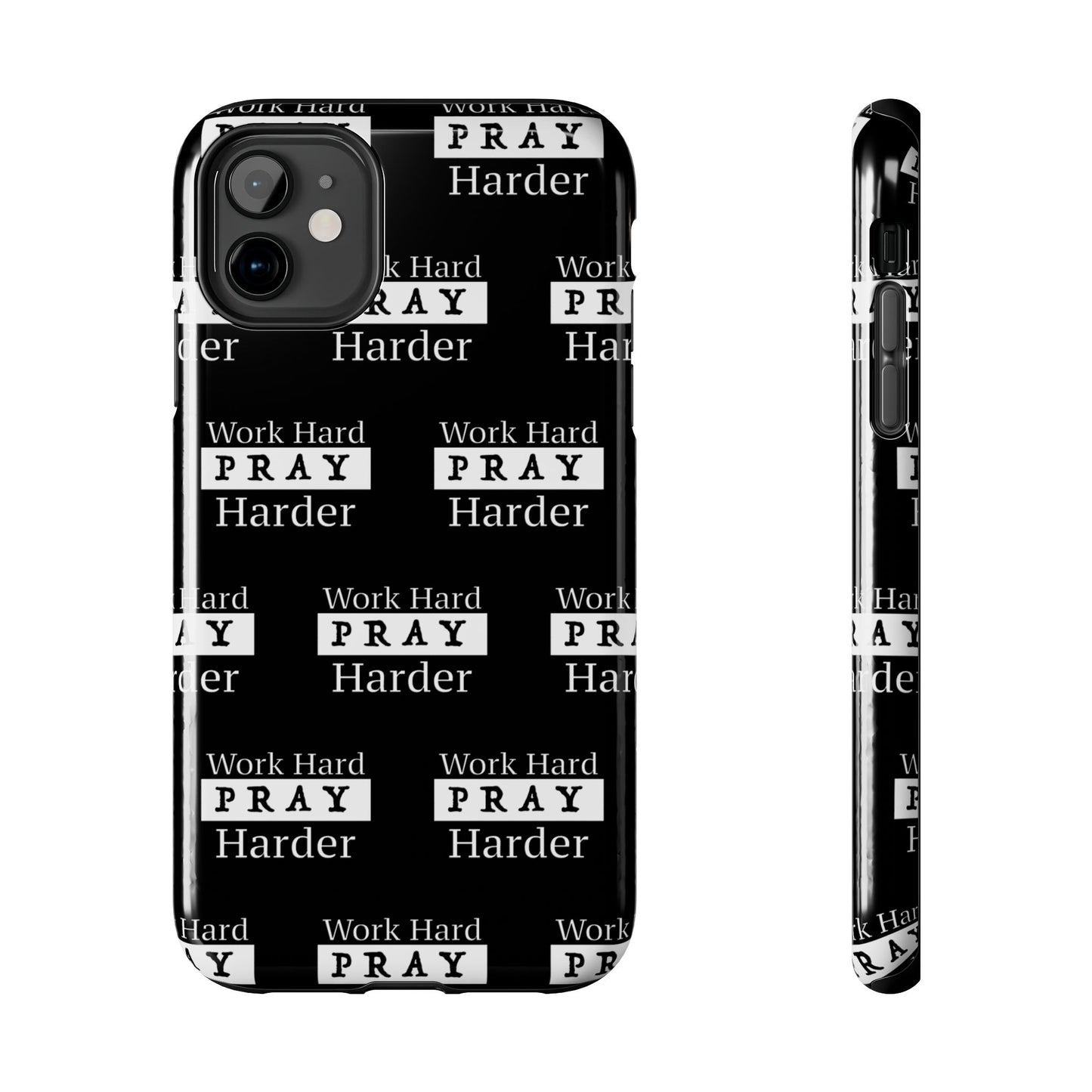 Work Hard iPhone Phone case (black)