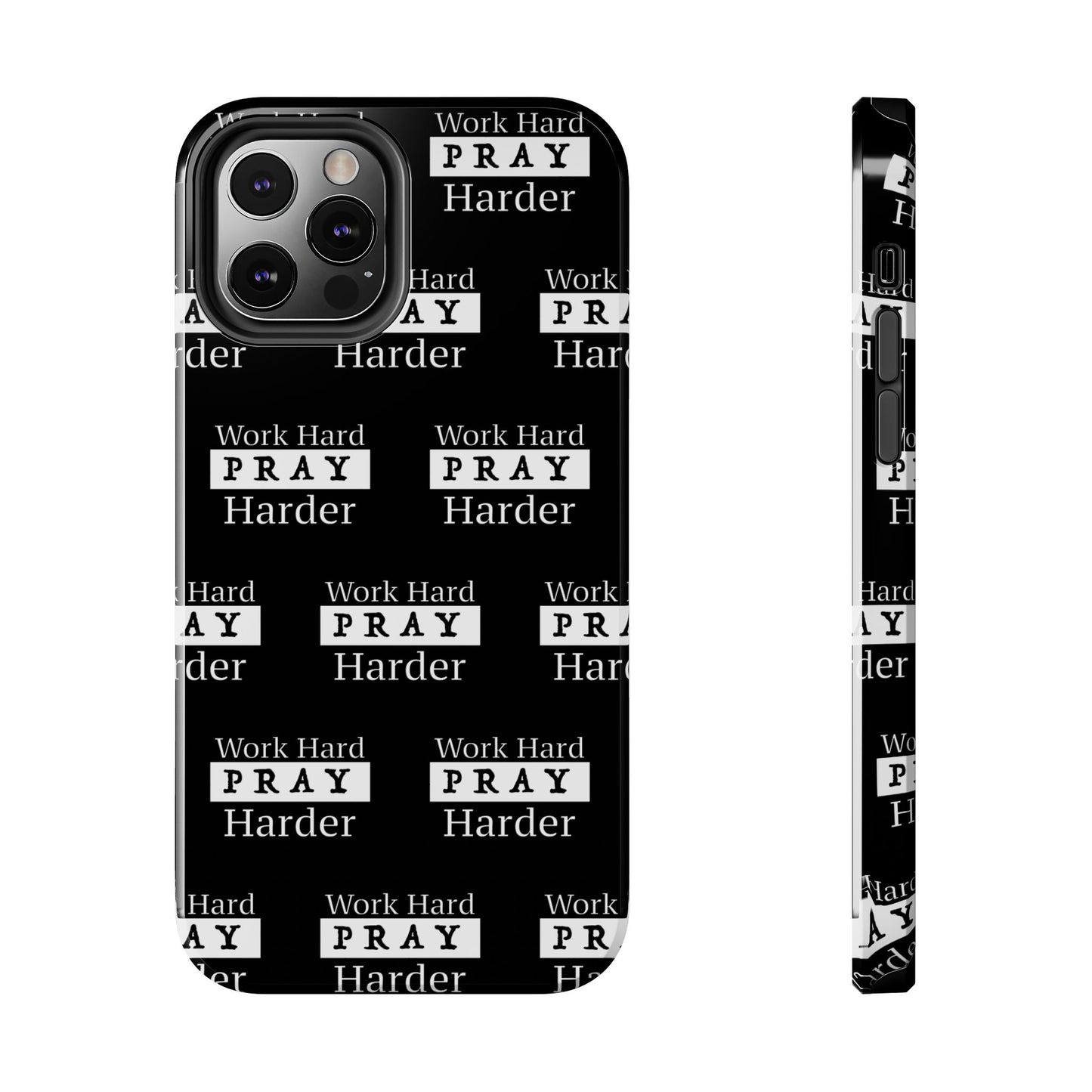 Work Hard iPhone Phone case (black)