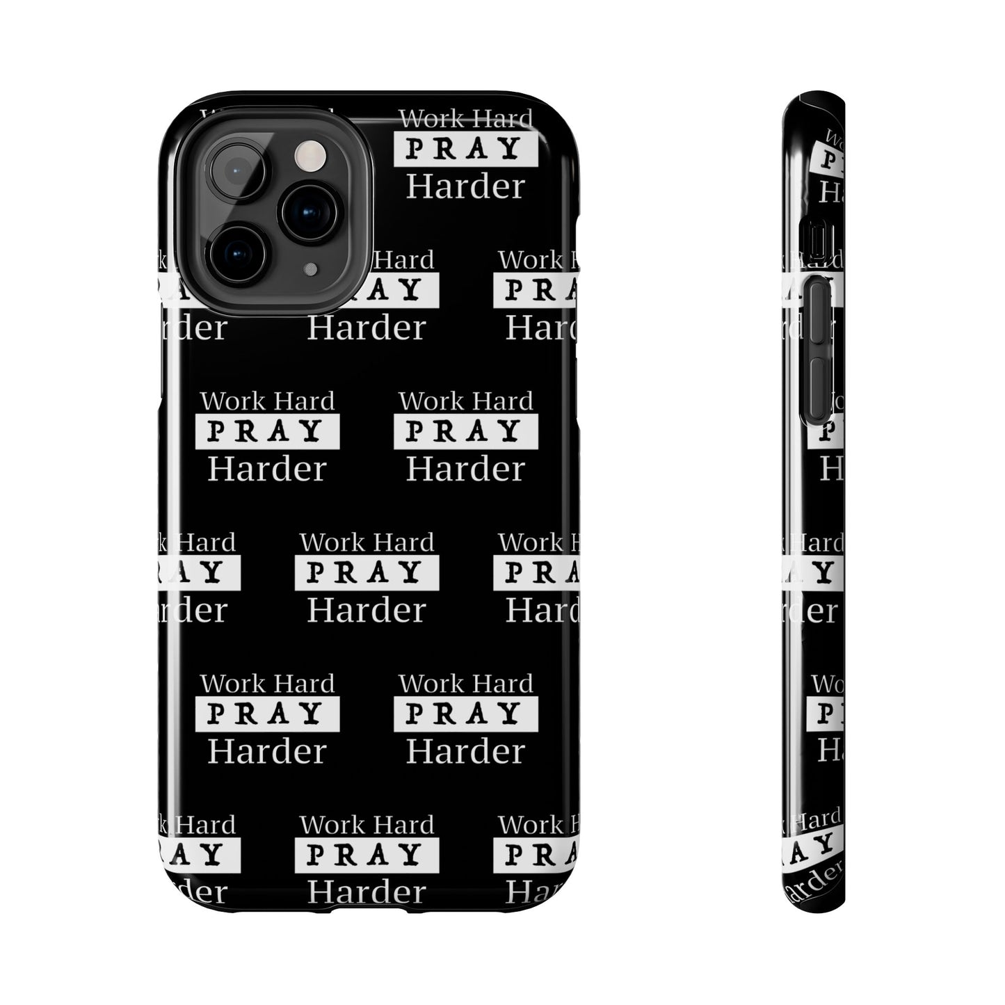 Work Hard iPhone Phone case (black)
