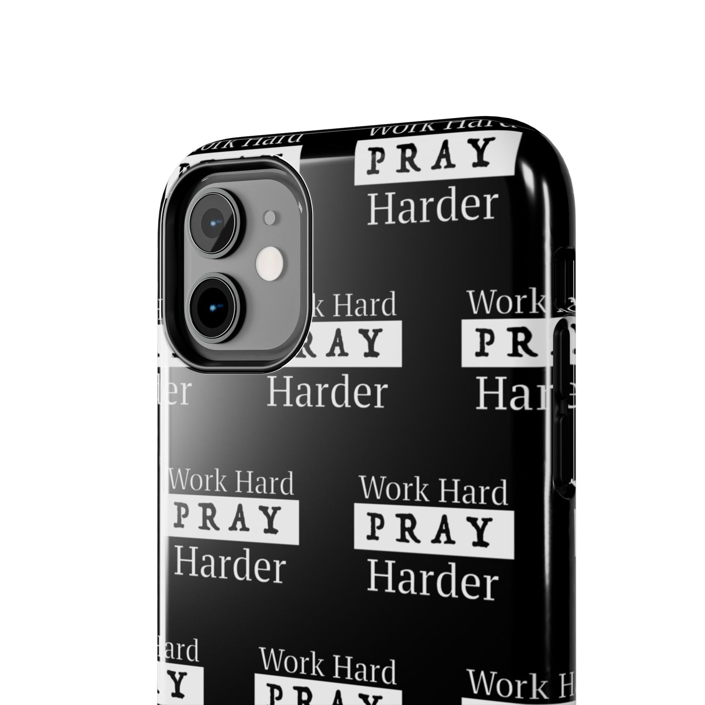 Work Hard iPhone Phone case (black)