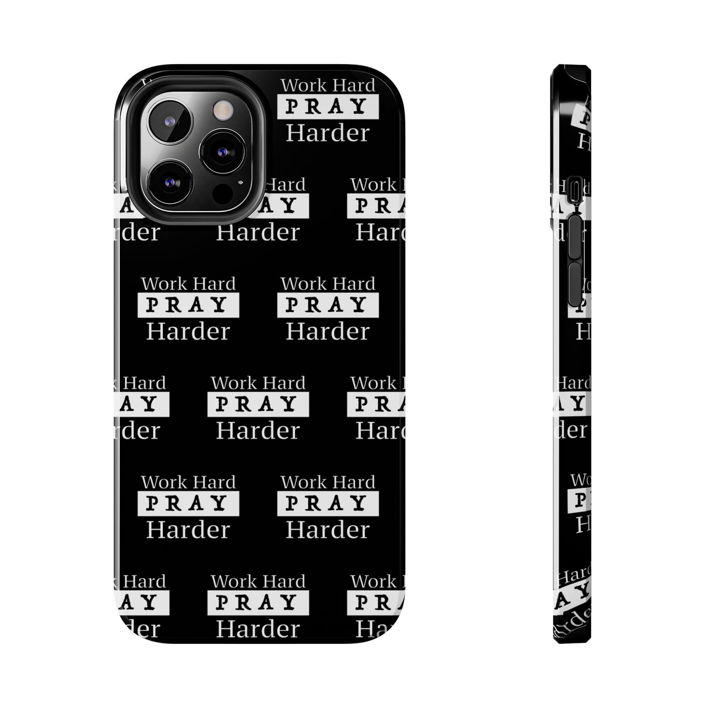 Work Hard iPhone Phone case (black)