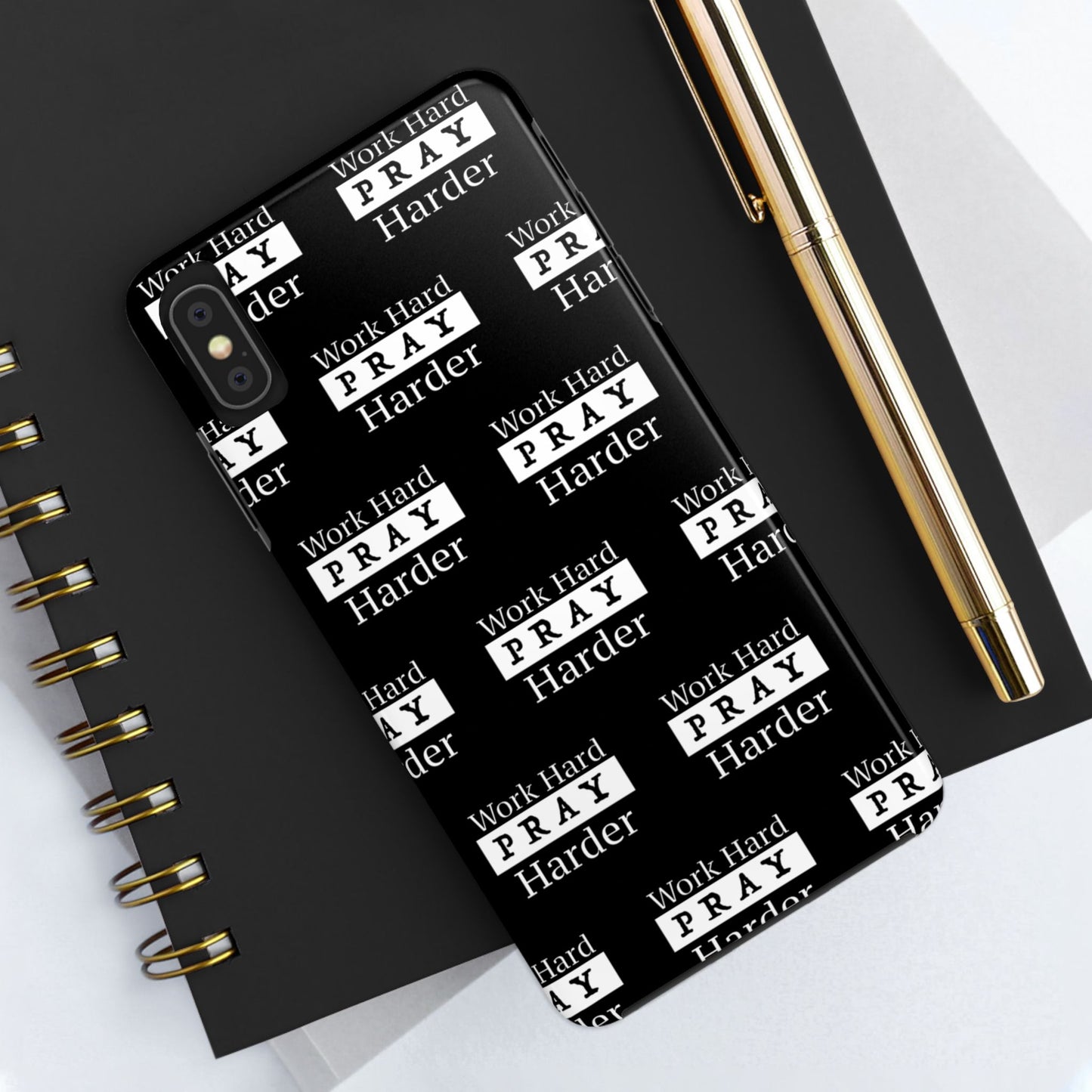 Work Hard iPhone Phone case (black)