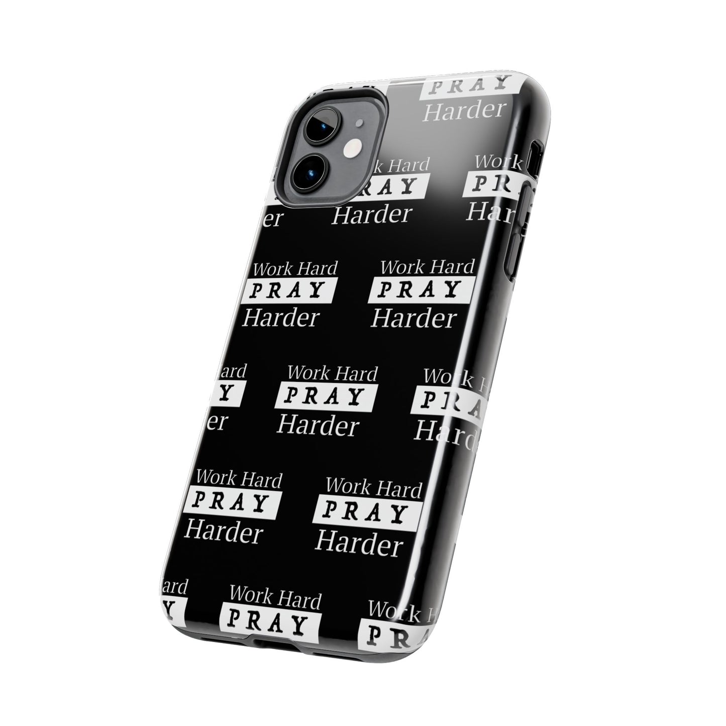 Work Hard iPhone Phone case (black)